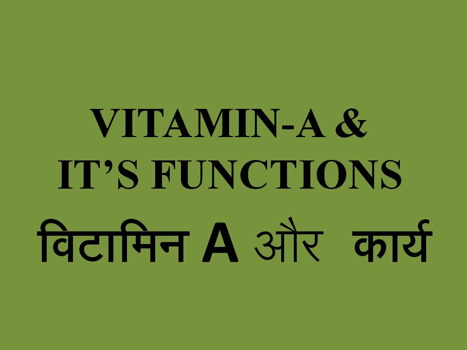 विटामिन A | VITAMIN A